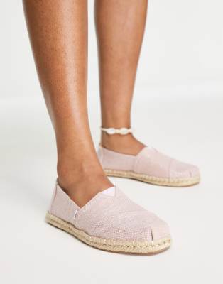 Toms alpargata rope espadrilles in pink