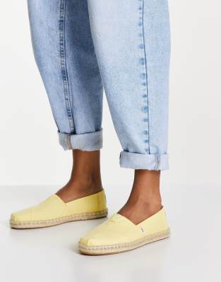 Toms alpargata rope espadrilles in yellow