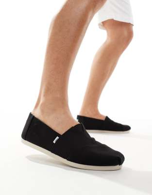 Toms Alpargata slip on shoe in black