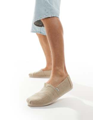 Toms Alpargata slip on shoe in natural