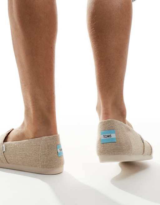 Toms Alpargata slip on shoe in natural, 3 of 4