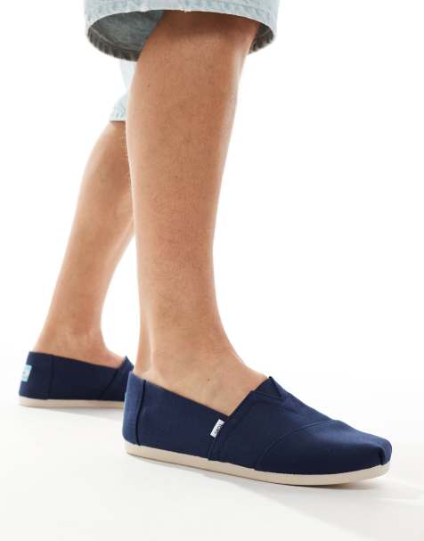 Toms Alpargata slip on shoe in navy - view 1