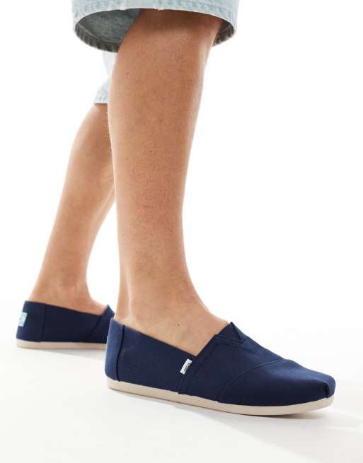 Toms Alpargata slip on shoe in navy