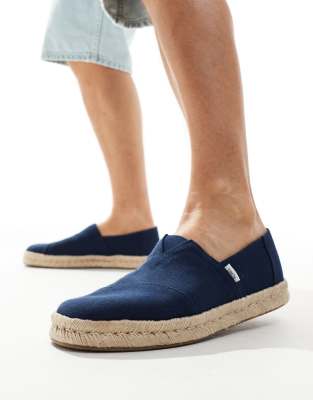 Toms Alpargata slip on shoe rope 2.0 in navy