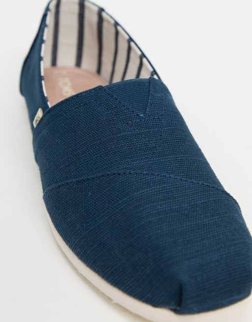 Toms Alpargata slip on sneakers in majolica blue , 3 of 4