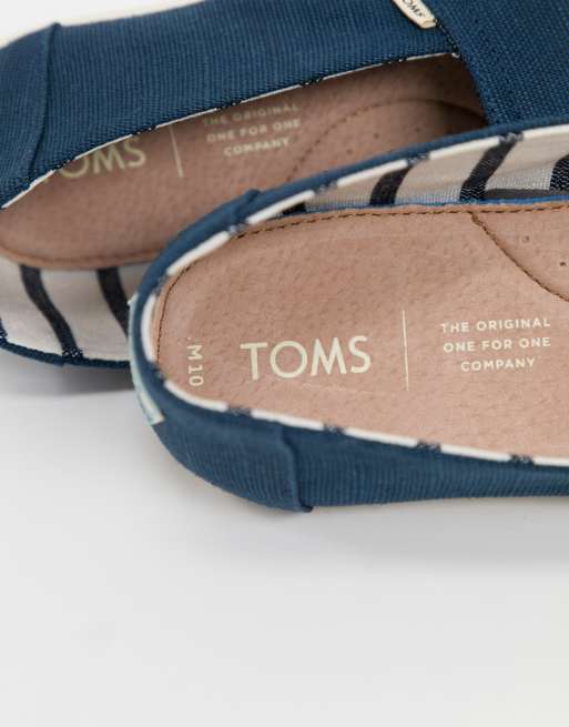 Toms Alpargata slip on sneakers in majolica blue , 4 of 4