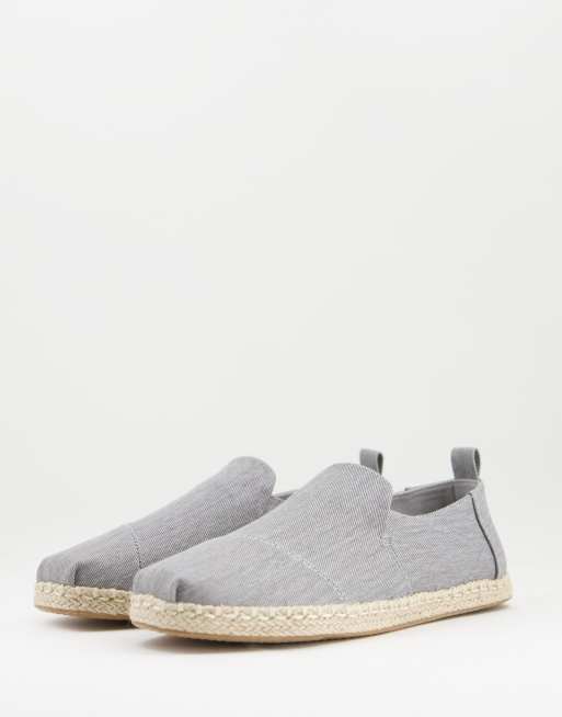 TOMS – Alpargata – Szare espadryle ze sznurkowym detalem