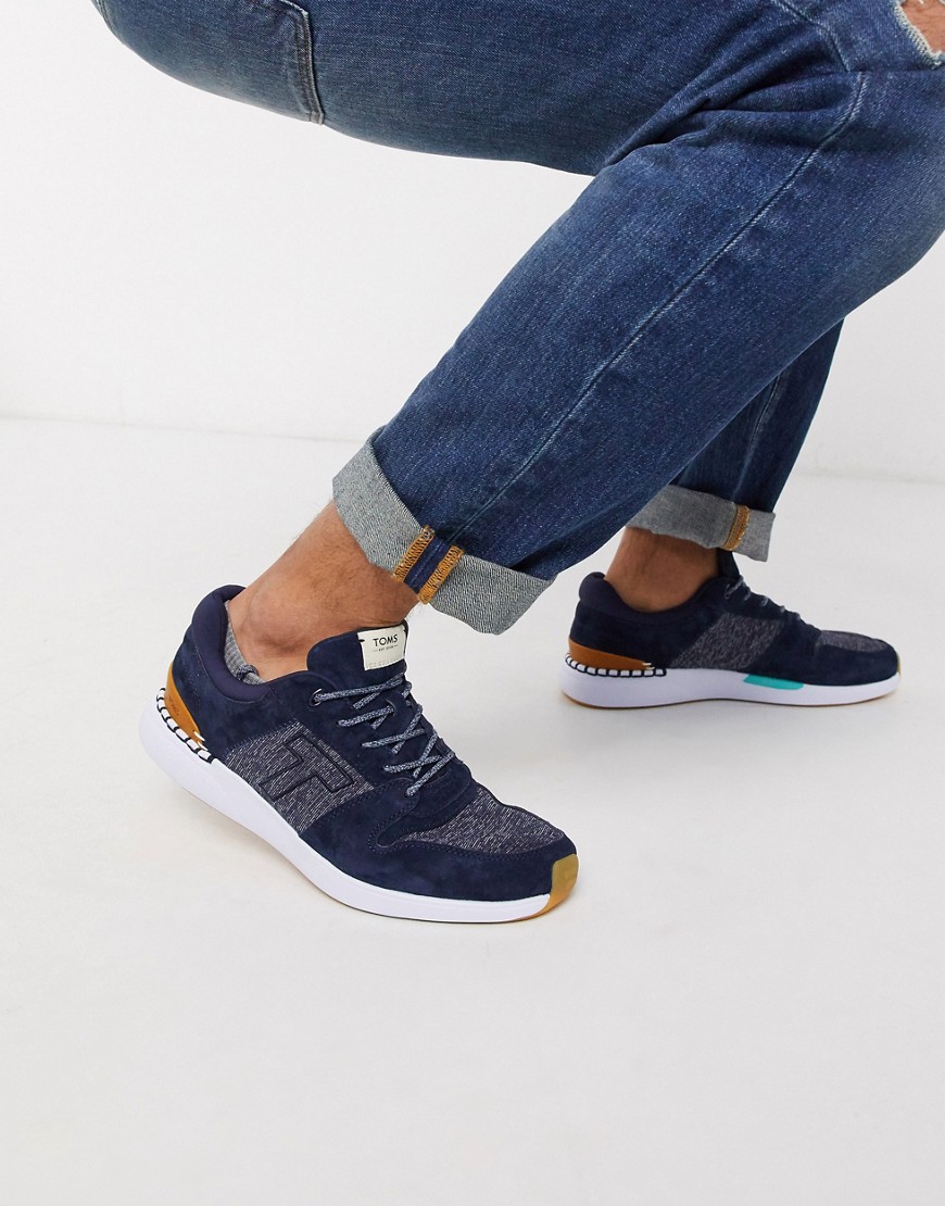 Toms – Arroyo – Marinblå mockasneakers