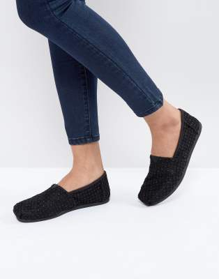 black crochet toms