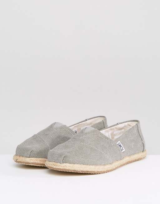 Toms drizzle grey outlet canvas espadrilles