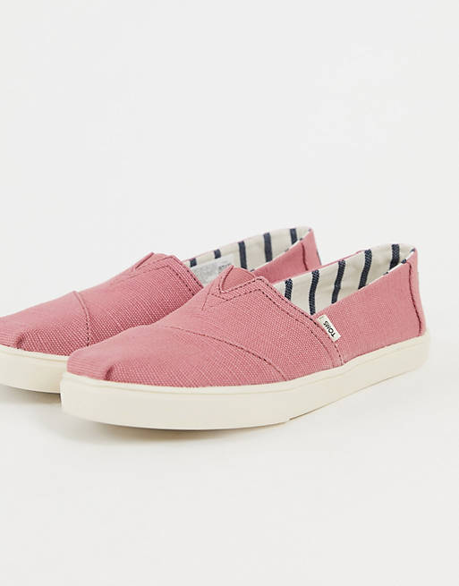 Toms canvas shoes in pink | ASOS