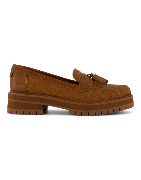 Toms Cara woven loafer in brown - view 1
