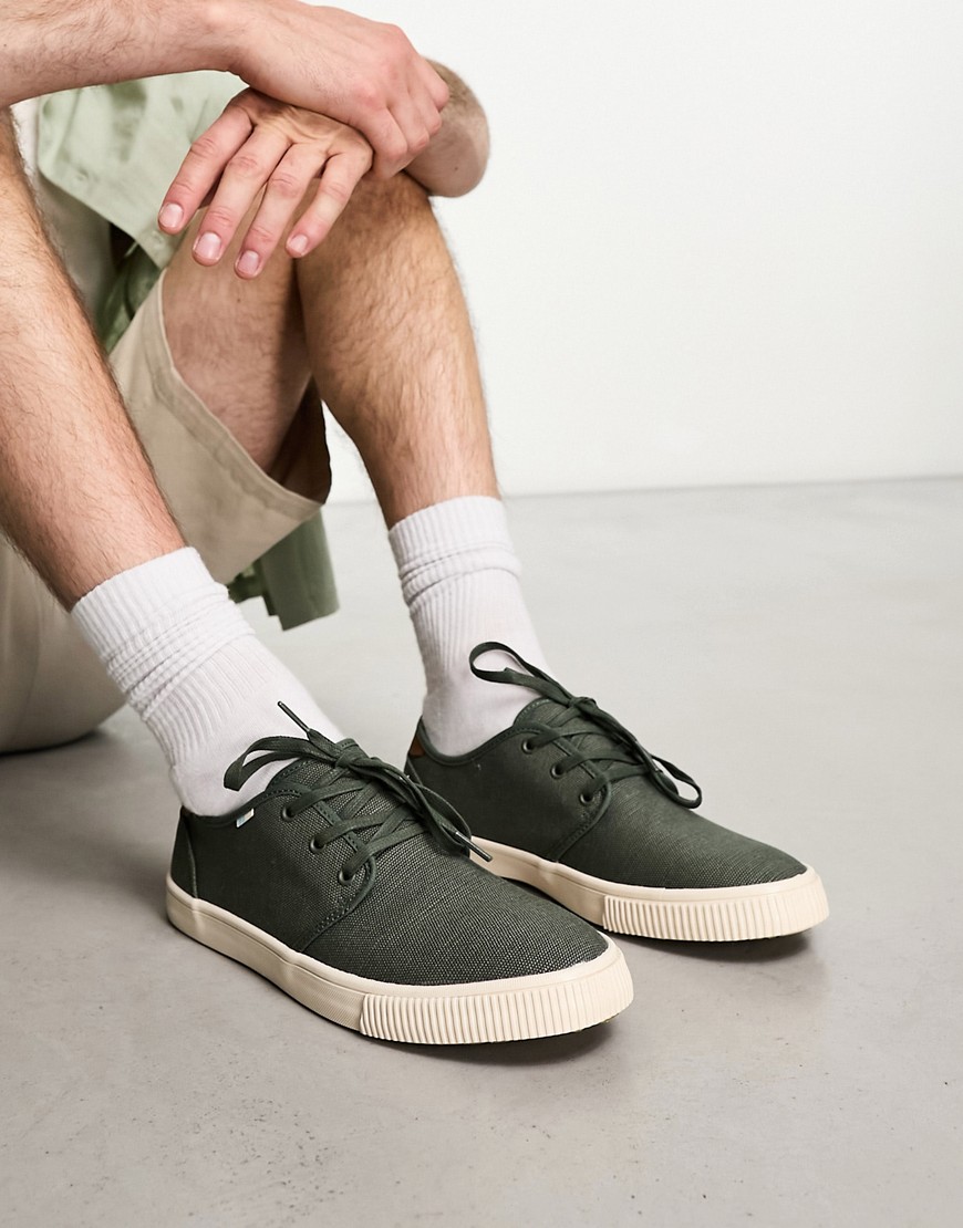 Toms carlo trainers in medium green