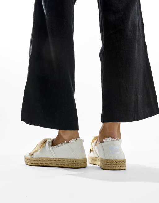 Toms Carolina lace up espadrille in white, 2 of 3