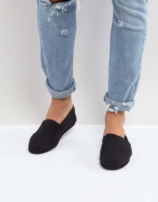 TOMS Classic Canvas Espadrilles All Black | ASOS