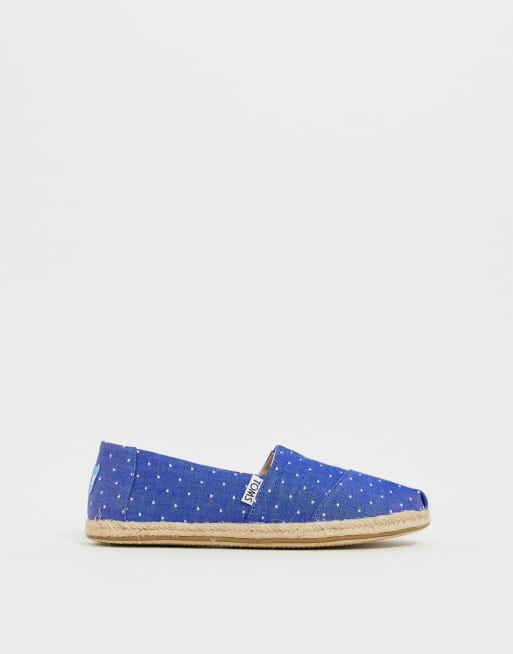 Toms blue polka dot on sale shoes