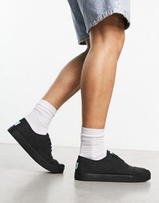 Toms cordones cupsole lace up trainers in black