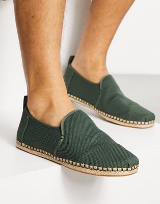 Toms deconstructed alpargata rope espadrilles in green