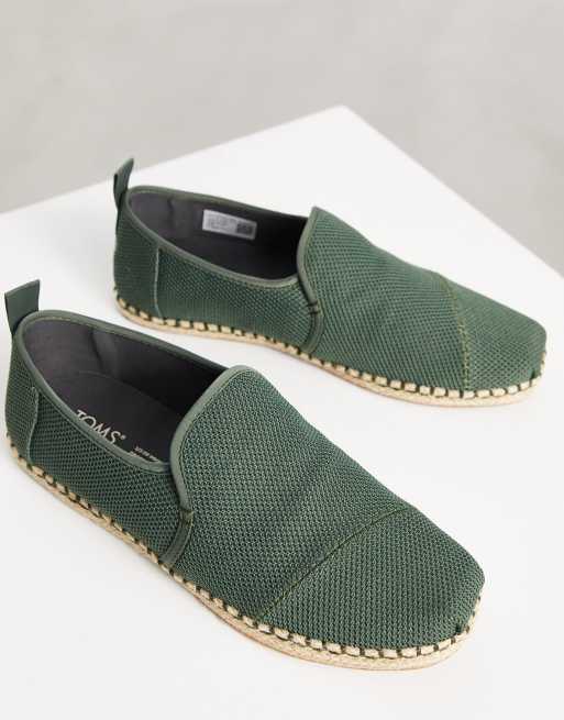 Toms deconstructed alpargata rope espadrilles in green ASOS