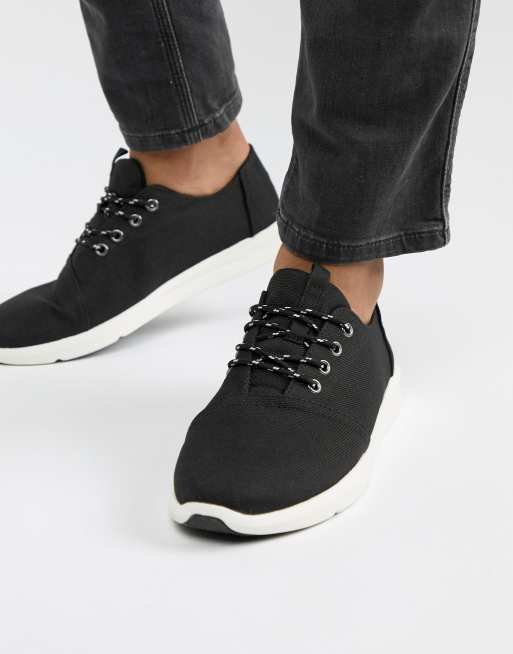 Toms Del Rey canvas sneaker in black