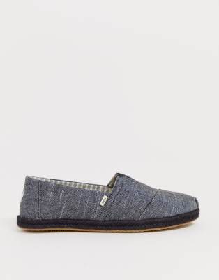 TOMS espadrilles in black chambray