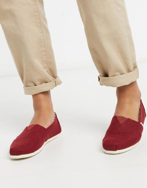 Toms on sale burgundy shoes