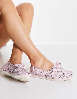 Toms espadrilles in pink print