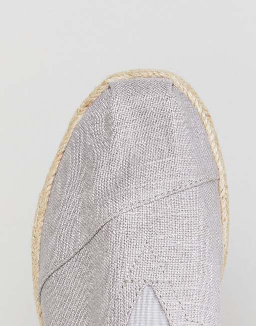 Toms - Espadrilles van linnen met touwdetail in grijs, 3 van 4