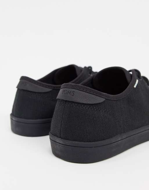 TOMS Gympen met veters in zwart canvas ASOS