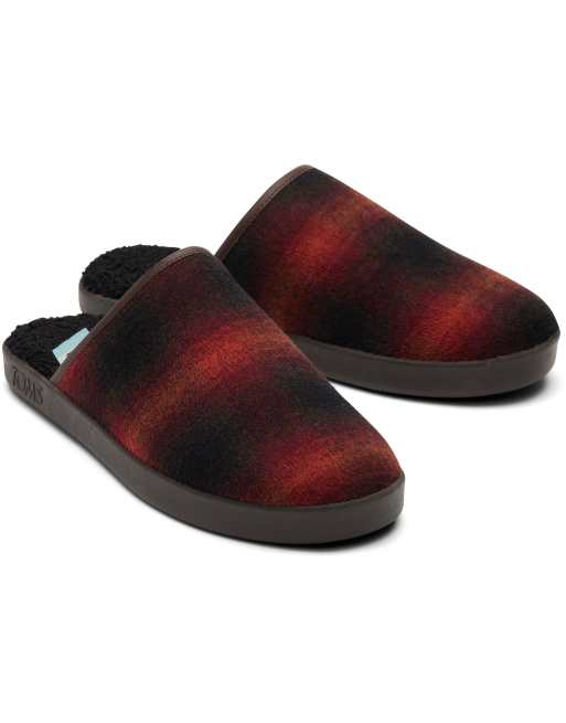 Toms Harbor mule slippers in red