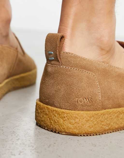 Tan suede slip hot sale ons