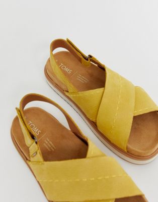 toms yellow sandals