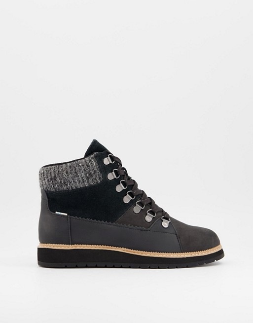 TOMS Mesa panel hiking boots in black
