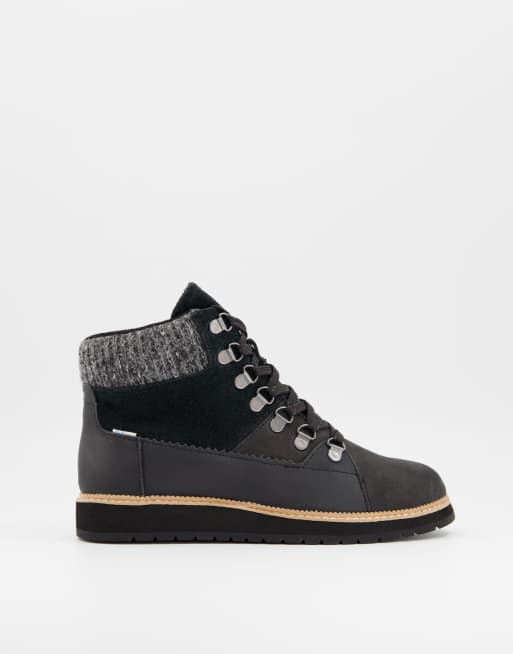 Toms – Mesa – Wanderstiefel mit Bahnendesign in Schwarz