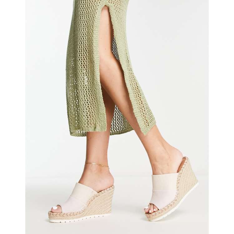 Toms Monica Espadrilles style mules a semelle compensee Rose ASOS