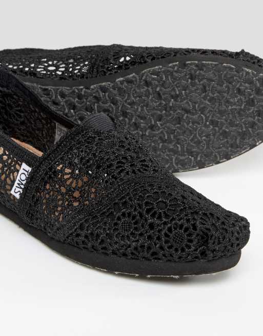 Black moroccan clearance crochet toms