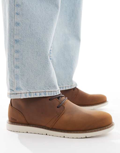 Toms Navi boots in brown ASOS