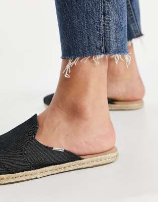 Toms - Nova - Denim instap-espadrilles in zwart | ASOS