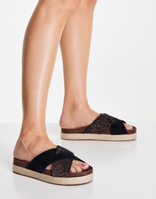 Toms paloma flat sandals in black