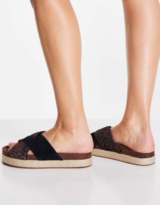 Toms black online sandals