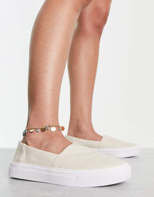 Toms parker slip on sneakers in natural ASOS