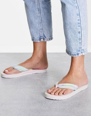 Toms piper flat sandals in white