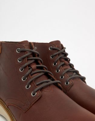 water resistant black leather men's porter boots