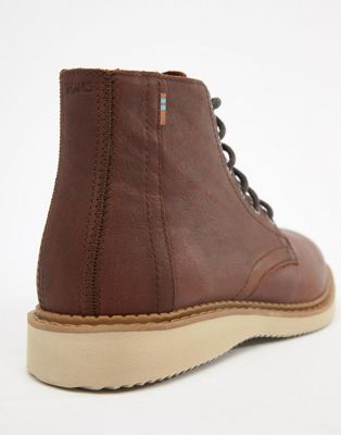 toms water resistant leather porter boots