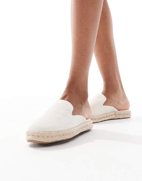 Toms Santiago mule in cream - view 1