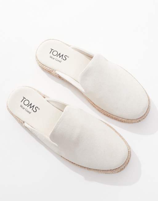 Toms Santiago mule in cream, 3 of 4