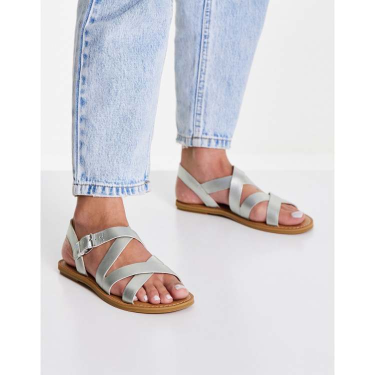 Black canvas and denim women's sale sicily sandals