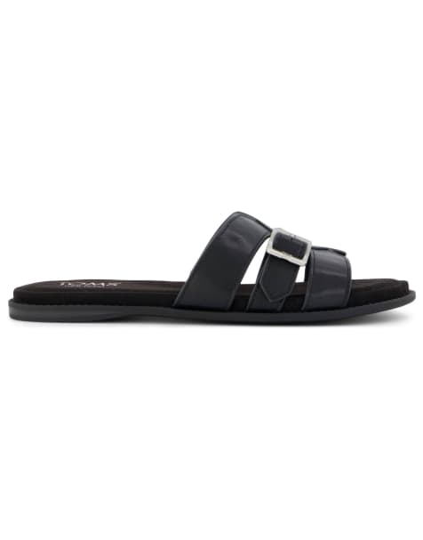 Toms Sol mule sandal in black - view 1
