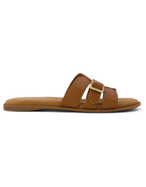 Toms Sol mule sandal in brown - view 1