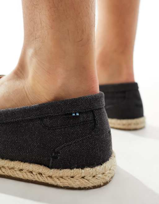 Toms - Stanford - Espadrilles met touwzool in zwart met wassing, 2 van 4